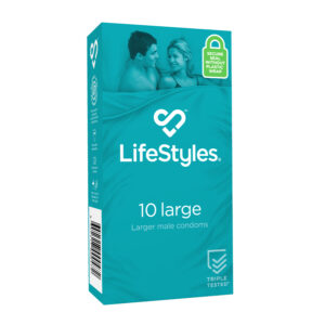 Lifestyles Large Condoms 10Pk 9352417000472 Boxview