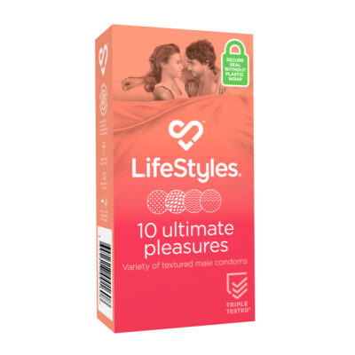 Lifestyles Ultimate Pleasures Variety Condoms 10pk 9352417001608 Boxview