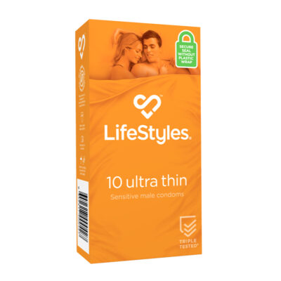 Lifestyles Ultra thin condoms 10pk 9352417000427 Boxview