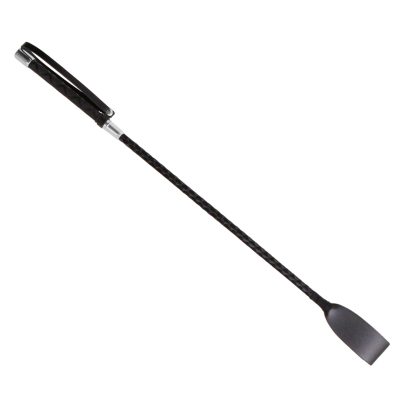 Love in Leather 60cm Satin Braided Faux Leather Riding Crop Silver Ferule CRO024SLV 3181502419129 Detail