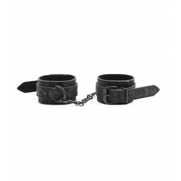 Love in Leather Berlin Babe Lace Printed Faux Leather Hand Cuffs Black B HAN07 2811407000009 AltDetail