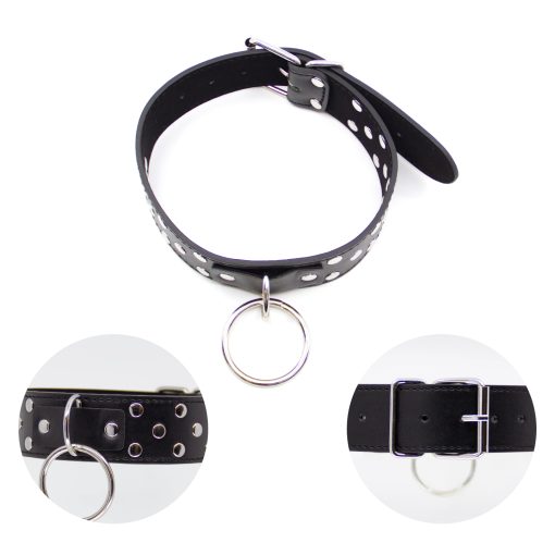 Love in Leather Berlin Baby Studded Faux Leather Collar Black B COL05BLK 2315120521204 Detail