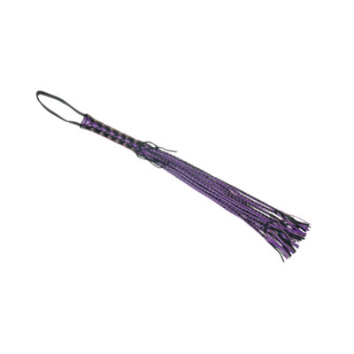 Love in Leather Corset Handled Flogger Whip Purple WHI021APUR 2389021116210 Detail