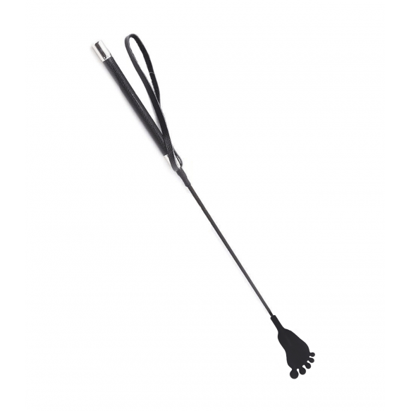 Love in Leather Foot Tipped Riding Crop Flogger Black CRO027FT 3181502751519 Detail