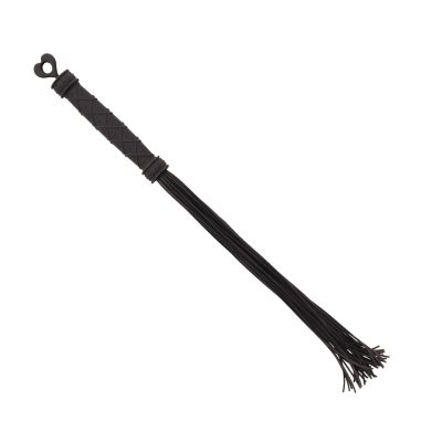 Love in Leather Silicone Flogger Whip 50cm Black WHI050 2389050000009 Detail