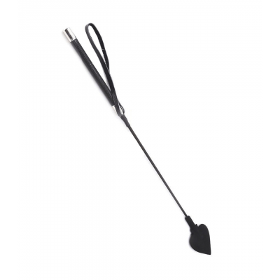 Love in Leather Spade Tipped Riding Crop Flogger Black CRO027SPD 3181502719168 Detail