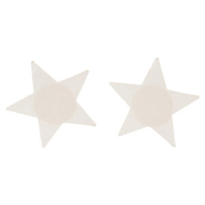 Love in Leather Star shaped satin Nipple Pasties 5 Pack Beige Nude NIP025STAR 1491602519004 Detail