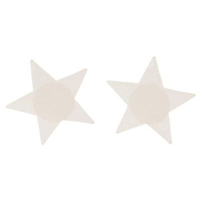 Love in Leather Star shaped satin Nipple Pasties 5 Pack Beige Nude NIP025STAR 1491602519004 Detail