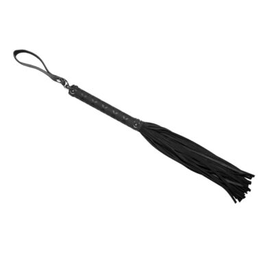 Love in Leather Suede Leather Flogger Whip Black WHI007BLK 2389007212110 Detail