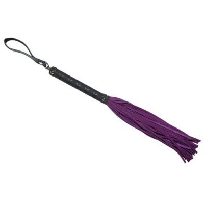 Love in Leather Suede Leather Flogger Whip Purple WHI007PUR 2389007162118 Detail