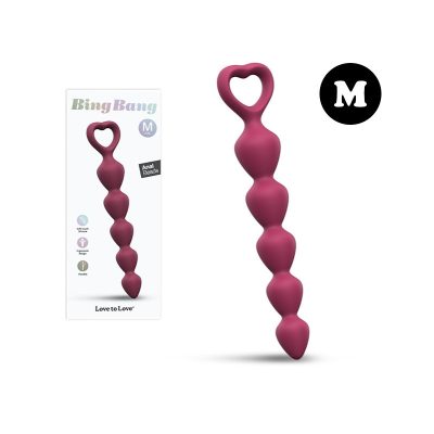 Love to Love Bing Bang Silicone Anal Beads Medium M Plum Wine Red 6032442 3700436032442 Multiview