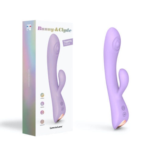 Love to Love Bunny and Clyde Tapping Rabbit Vibrator Purple 6032664 3700436032664 Multiview