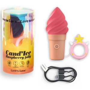 Love to Love Cand Ice Ice Creamed Shaped Clitoral Vibrator Raspberry Jolly 6032732 3700436032732 Multiview
