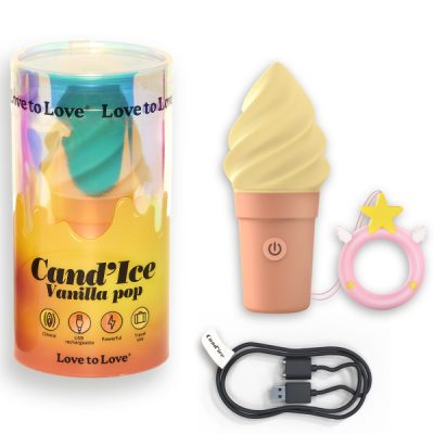 Love to Love Cand Ice Ice Creamed Shaped Clitoral Vibrator Vanilla Pop 6032725 3700436032725 Multiview