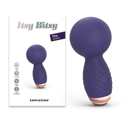Love to Love Itsy Bitsy Rechargeable Mini Wand Massager Indigo Purple 6033012 3700436033012 Multiview