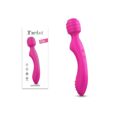 Love to Love Twist Dual Motor Insertable Wand Vibrator Pink 6032008 3700436032008 Multiview