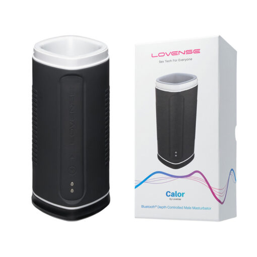 Lovense Calor App Enabled Heating Masturbator Black White 728360599834 Multiview