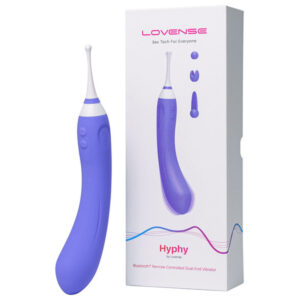 Lovense Hyphy App Enabled Clitoral Stimulator Insertable Handle Purple 6972677430050 Multiview