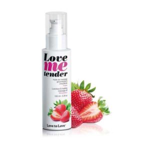 LovetoLove Strawberry Flavoured Massage Oil 100ml 6040263 3700436040263 Multiview