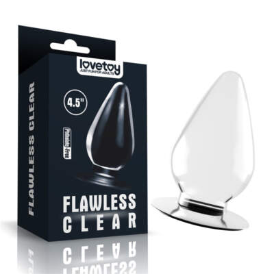 Lovetoy Flawless Clear Butt Plug 4 point 5 inch Clear LV310017 6970260908900 Multiview