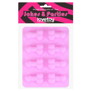 Lovetoy Pecker Shaped Ice Tray Penis Chocolates Maker Pink LV765012 6970260908757 Boxview