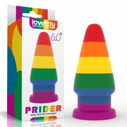 Lovetoy – Pride 6″ Butt Plug (Rainbow)