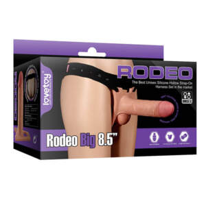 Lovetoy Rodeo Unisex 8 point 5 inch Hollow Strap On Dong with Adjustable Harness LV415002 6970260905497 Boxview