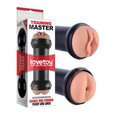 Lovetoy Training Master Double Ended Stroker Pussy and Ass Light Flesh LV25001 6970260906395 Multiview