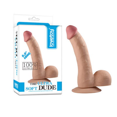 Lovetoy Ultra Soft Dude 8 point 8 inch Dong with Balls Light Flesh LV1082 6970260900195 Multiview