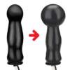 Lux Fetish 4 point 5 inch Inflatable Vibrating Plug Black LF5308 4890808233153 Inflation Detail