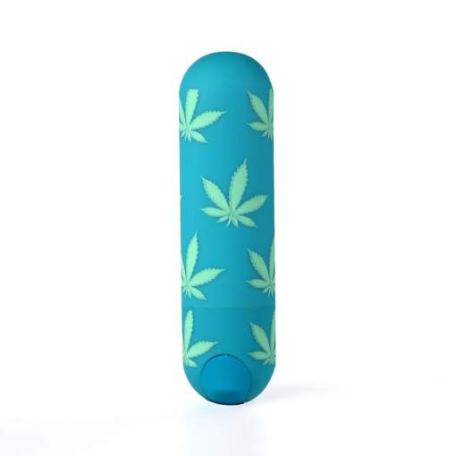 Maia Toys Jessi 420 Rechargeable Vibrating Bullet Emerald Green Dope Leaf Pattern MA330-LF1 5060311472687
