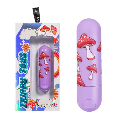 Maia Toys Jessi Trippy Toys Mushroom Pattern Bullet Vibrator Purple Printed Pattern MA330 MU 5060311473813 Multiview