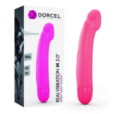 Marc Dorcel Real Vibration Medium Rechargeable Penis VIbrator Pink 6072219 3700436072219 Multiview