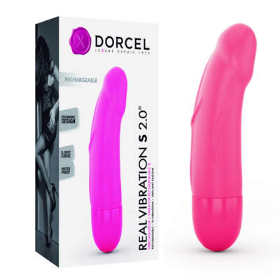 Marc Dorcel Real Vibration Small USB Rechargeable Penis Vibrator Pink 3700436072189 Multiview