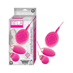 NASS Toys Bela Rechargeable Dual Vibrating Bullets Pink NAS2775 1 782631277517 Multiview