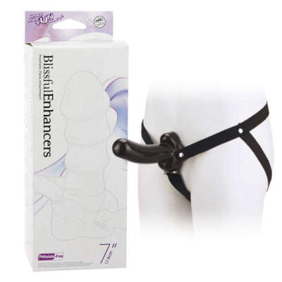 NMC Blissful Enhancer 7 Inch Hollow Strap On Dong Smooth Black F06C038A00 010 4892503119695 Boxview