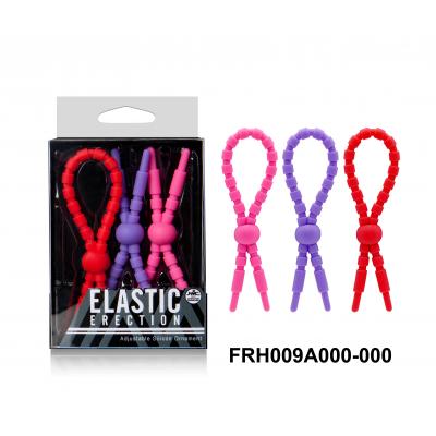 NMC Elastic Erection 3 pack Lasso Style Silicone Cock Ring FRH009A000 000 4892503158403 Multiview