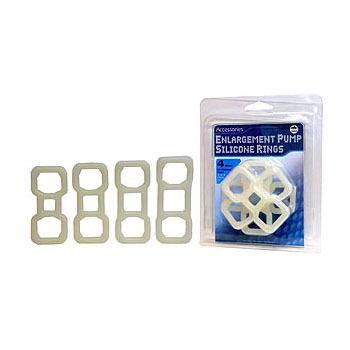 NMC Enlargement Pump Silicone Rings White 3-Sizes 3-Pack 2R3906 4892503100358