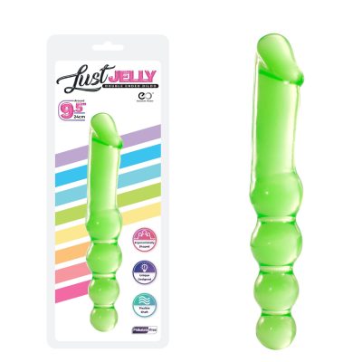 NMC Excellent Lust Jelly 9 Inch Double Ended Dong Clear Green F06P003A00 046 4897078631719 Multiview