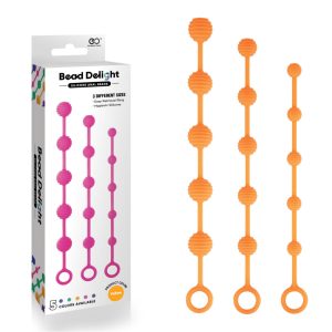 NMC Excellent Power 3 Size Silicone Anal Beads Kit Orange FKP006A000 021 4897078631849 Multiview
