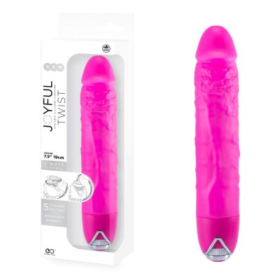 NMC Excellent Power Joyful Twist 7 Inch Silicone Penis Vibrator Pink FPBM017A00 027 4897078630736 Multiview