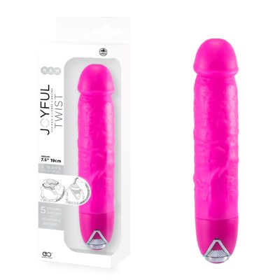 NMC Excellent Power Joyful Twist 7 Inch Silicone Penis Vibrator Pink FPBM018A00 027 4897078630750 Multiview