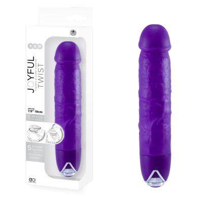 NMC Excellent Power Joyful Twist 7 Inch Silicone Penis Vibrator Purple FPBM018A00 022 4897078630743 Multiview