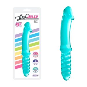 NMC Excellent Power Lust Jelly 9 point 5 inch Double Ended Dildo Clear Blue F06P006A00 044 4897078631801 Multiview