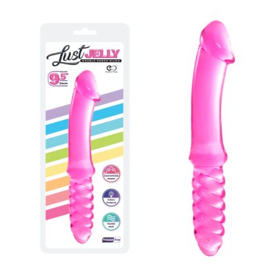 NMC Excellent Power Lust Jelly 9 point 5 inch Double Ended Dildo Clear Pink F06P006A00 047 4897078631825 Multiview