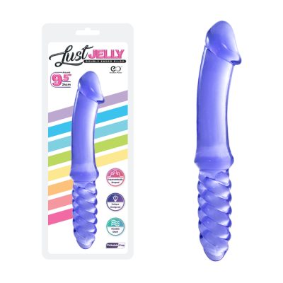 NMC Excellent Power Lust Jelly 9 point 5 inch Double Ended Dildo Clear Purple F06P006A00 042 4897078631795 Multiview