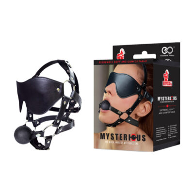 NMC Excellent Power Mysterious Eye Mask Harness with Ball Gag Black FNN001A000 010 4897078631047 Multiview