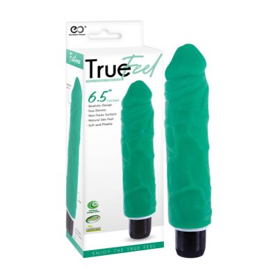 NMC Excellent Power True Feel 6 point 5 inch Dual Density Patriot Penis Vibrator Green FPBP005A00 026 4897078631948 Multiview