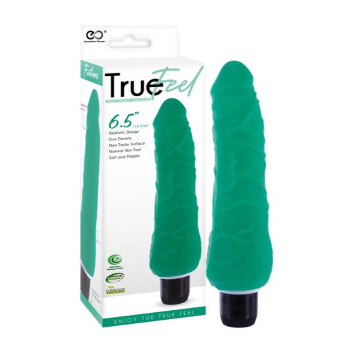 NMC Excellent Power True Feel 6 point 5 inch Dual Density Slim Penis Vibrator Green FPBP007A00 026 4897078632020 Multiview