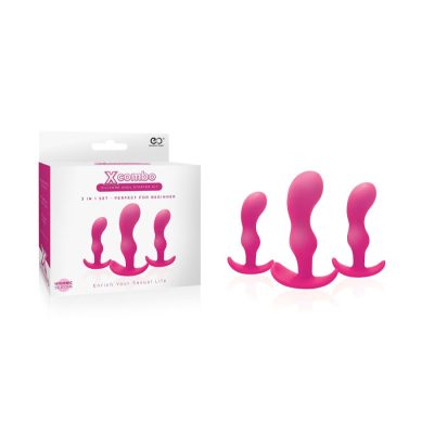 NMC Excellent Power X Combo 3 Pc Prostate Anal Plug Set Pink FKP010A000 027 4897078632358 Multiview